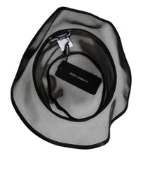 Dolce & Gabbana Black Silk Mesh Bucket Men Fisherman Cap Men's Hat
