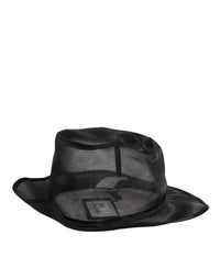 Dolce & Gabbana Black Silk Mesh Bucket Men Fisherman Cap Men's Hat
