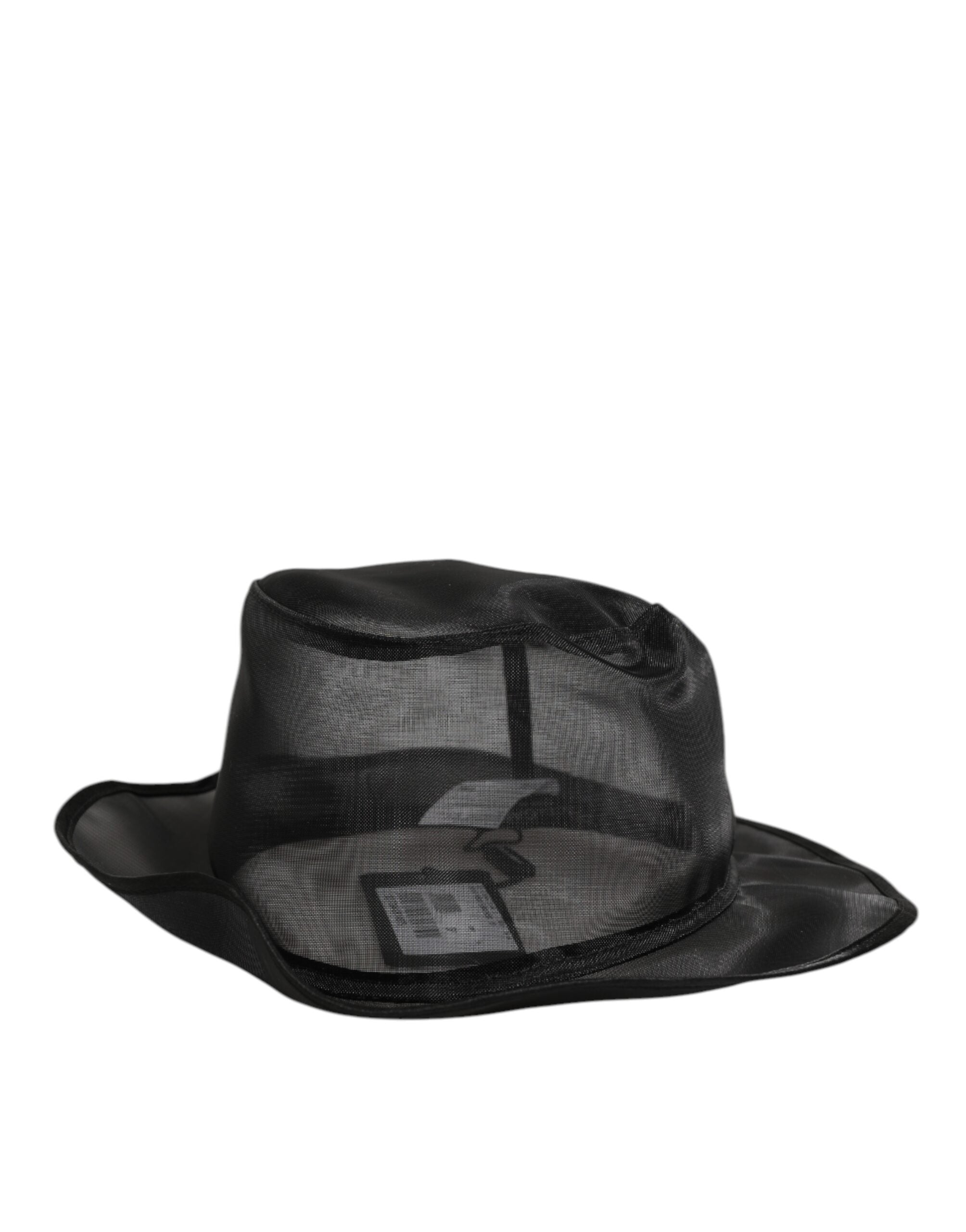Dolce & Gabbana Black Silk Mesh Bucket Men Fisherman Cap Men's Hat