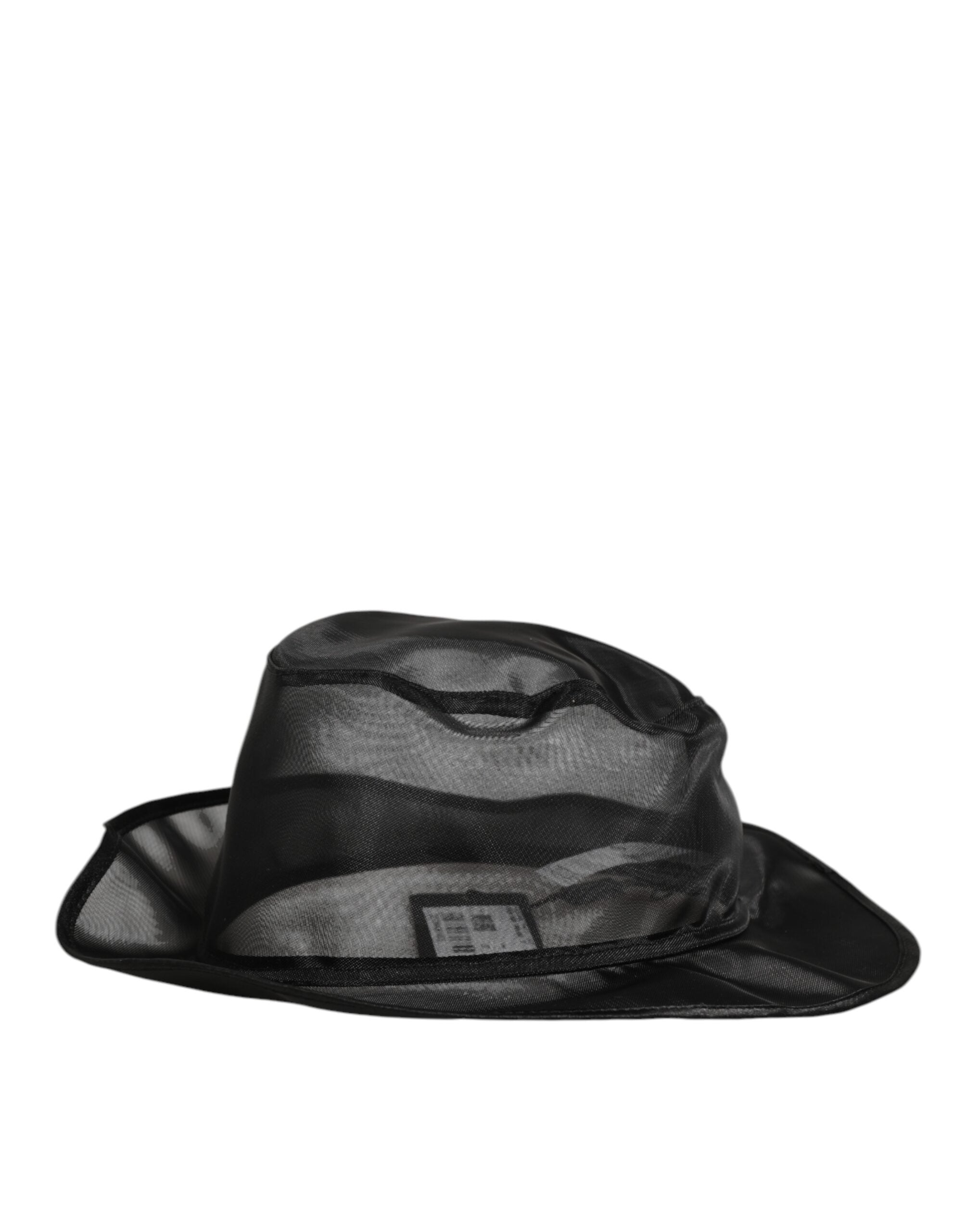 Dolce & Gabbana Black Silk Mesh Bucket Men Fisherman Cap Men's Hat