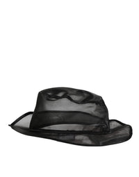 Dolce & Gabbana Black Silk Mesh Bucket Men Fisherman Cap Men's Hat