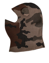 Dolce & Gabbana Multicolor Camouflage Balaclava Mask Men Cap One Size Men's Hat