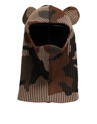Dolce & Gabbana Multicolor Camouflage Balaclava Mask Men Cap One Size Men's Hat