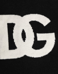 Dolce & Gabbana Black D&G Logo Cashmere Knitted Men One Size Men's Scarf