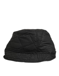 Dolce & Gabbana Black Nylon Quilted Bucket Men Capello Men's Hat