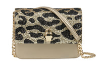 Roberto Cavalli Class GWLPCE D61 Milano Rmx 0 Beige/Gold Medium Shoulder Bag