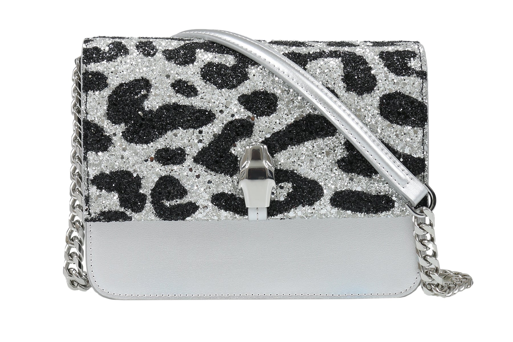 Roberto Cavalli Class GWLPCE G25 Milano Rmx 0 Silver/Black Medium Shoulder Bag