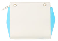 Roberto Cavalli Class GWLPD4 T37 Brigitte 00 Ivory/Blue Small Shoulder Bag