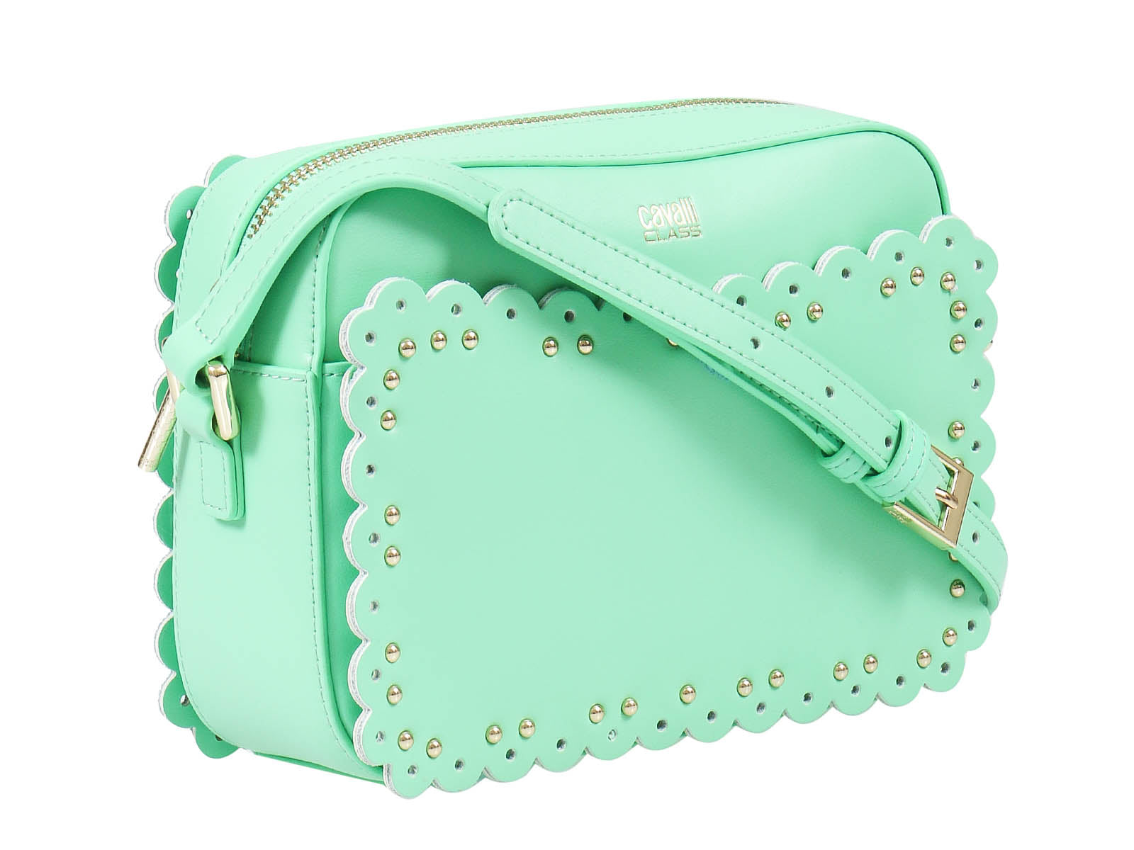 Roberto Cavalli Class GWLPEY 270 Leolace 002 Mint Small Shoulder Bag