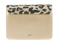 Roberto Cavalli Class GWLPCF D61 Milano Rmx 00 Gold/ Black Large Shoulder Bag