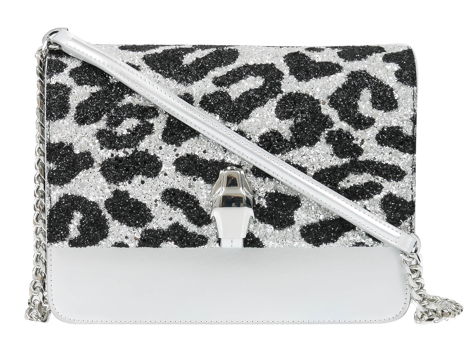 GWLPCF G25 Milano Rmx 00 Silver/ Black Large Shoulder Bag