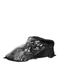Dolce & Gabbana Black PVC Wide Brim Men Bucket Capello Men's Hat