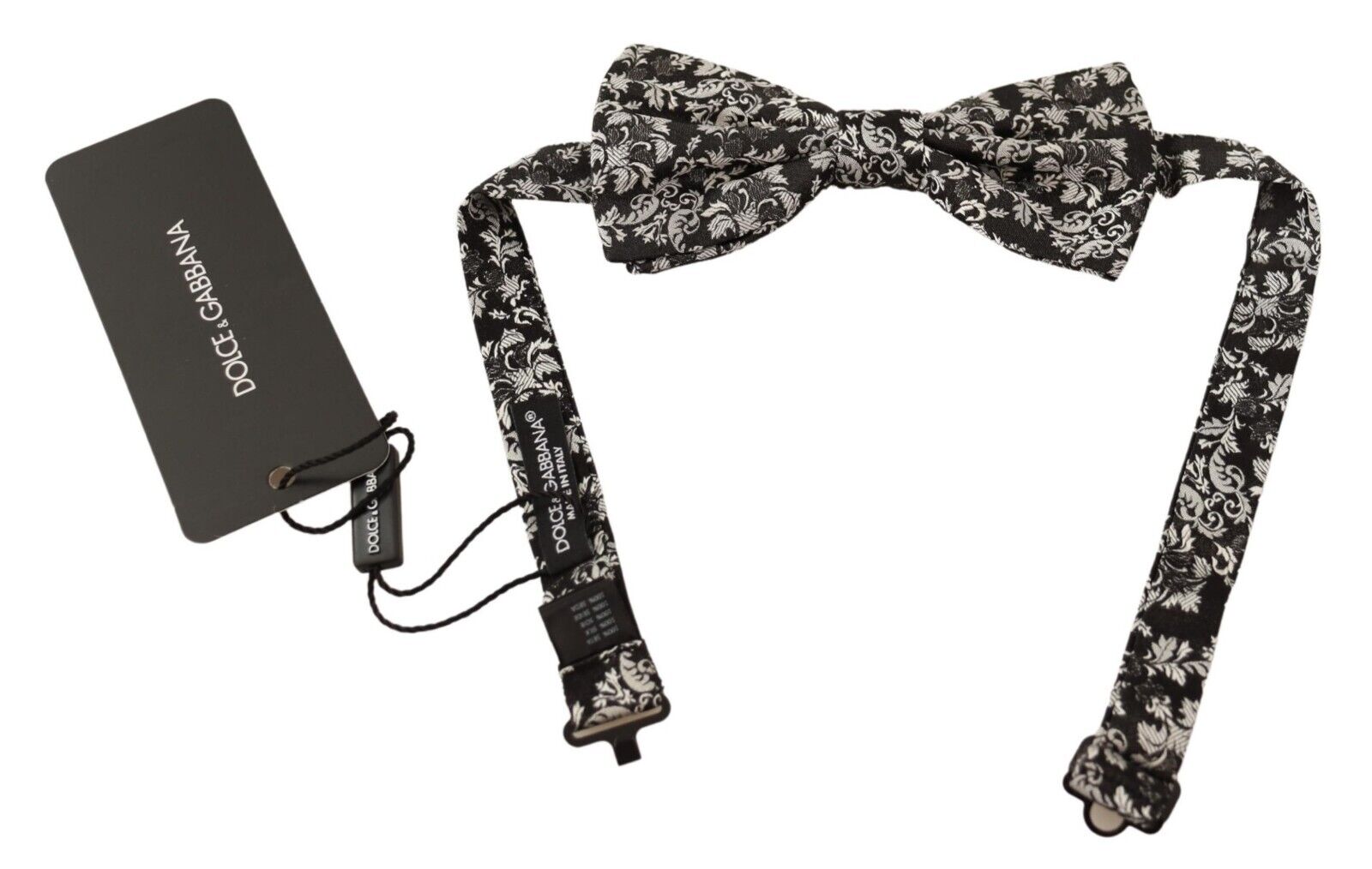 Dolce & Gabbana Dolce  Gabbana Bow Tie BlackWhite Floral