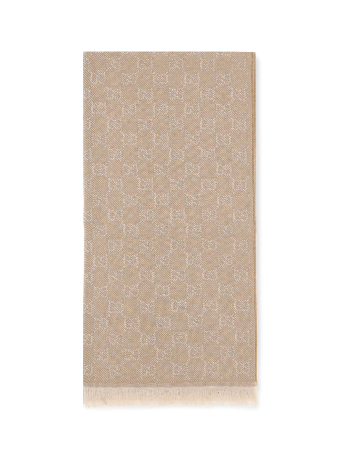 Gucci Women Gg Supreme Embroidered Wool Scarf