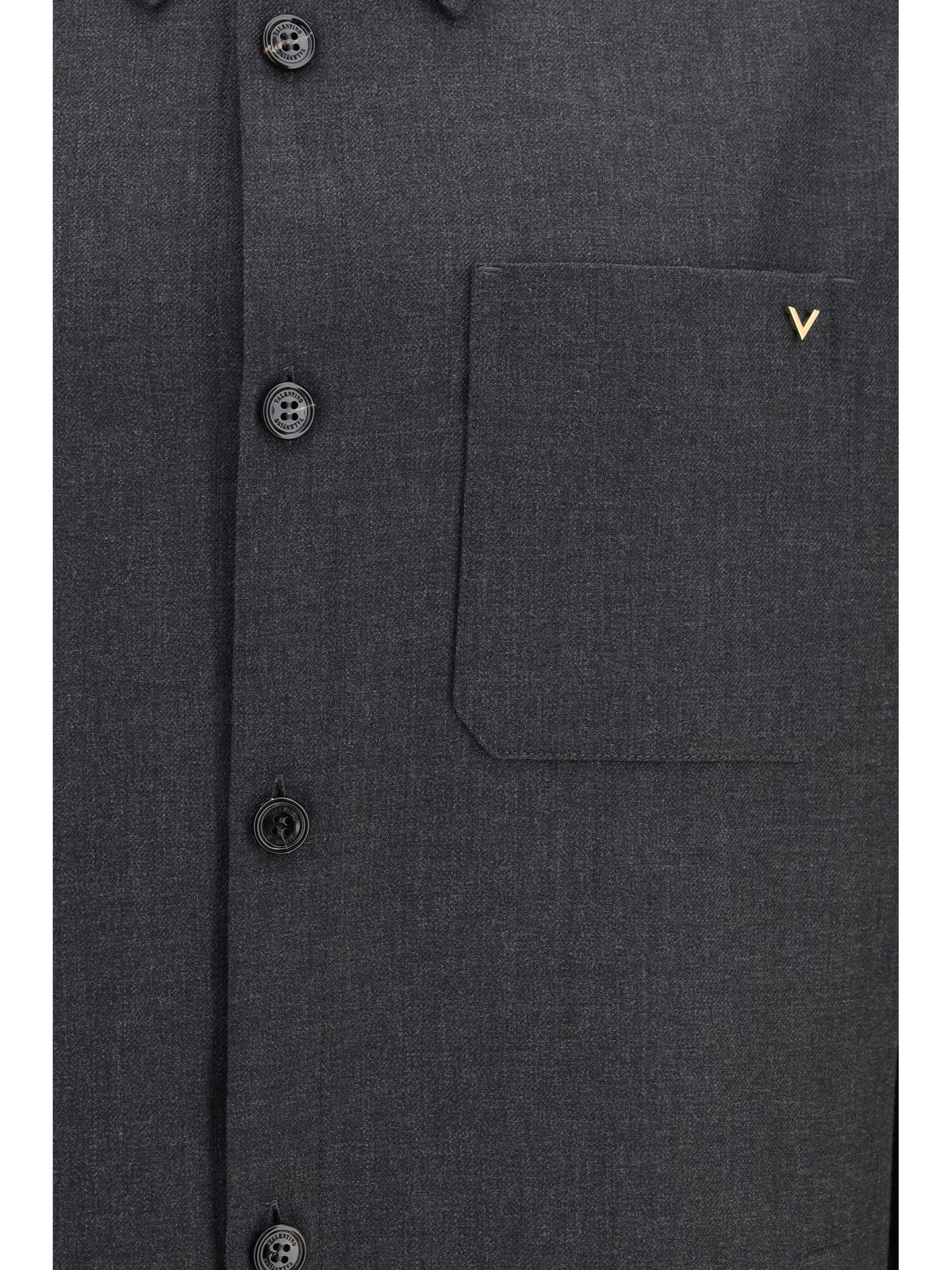 Valentino Men Vlogo Wool Blend Jacket
