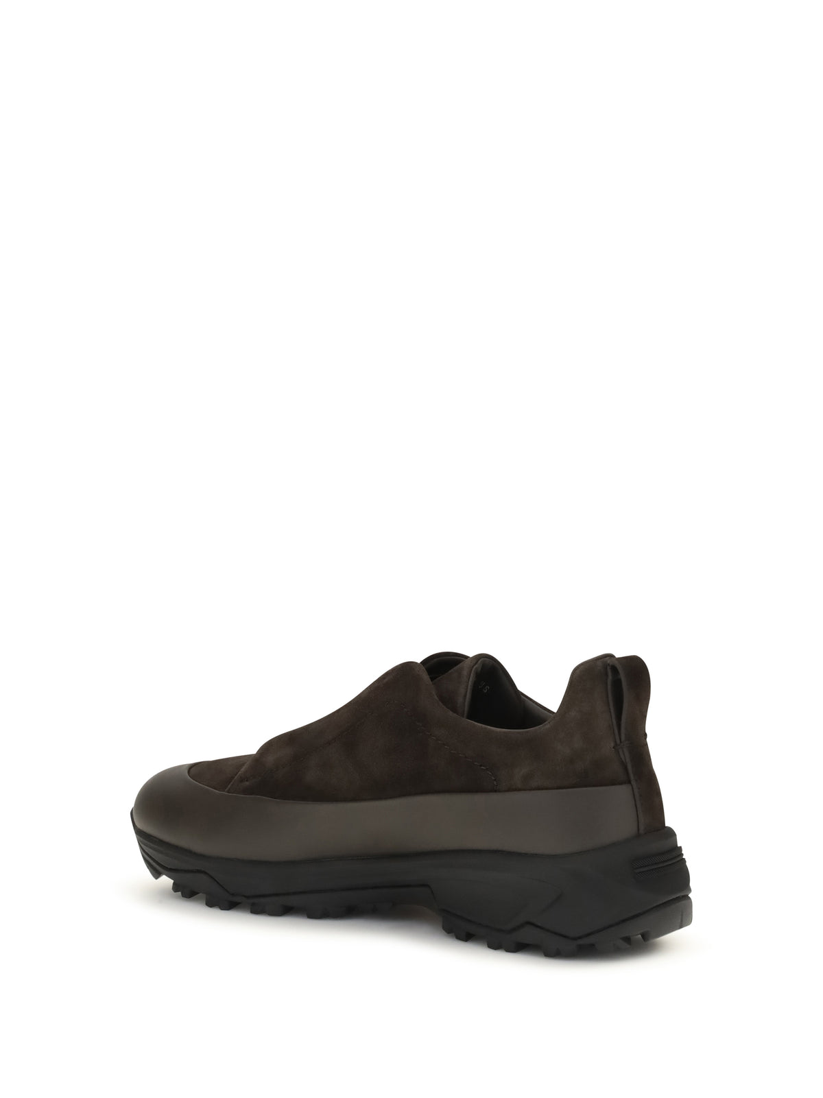 Zegna Men Triple Stitch™ Monte Leather And Suede Sneakers
