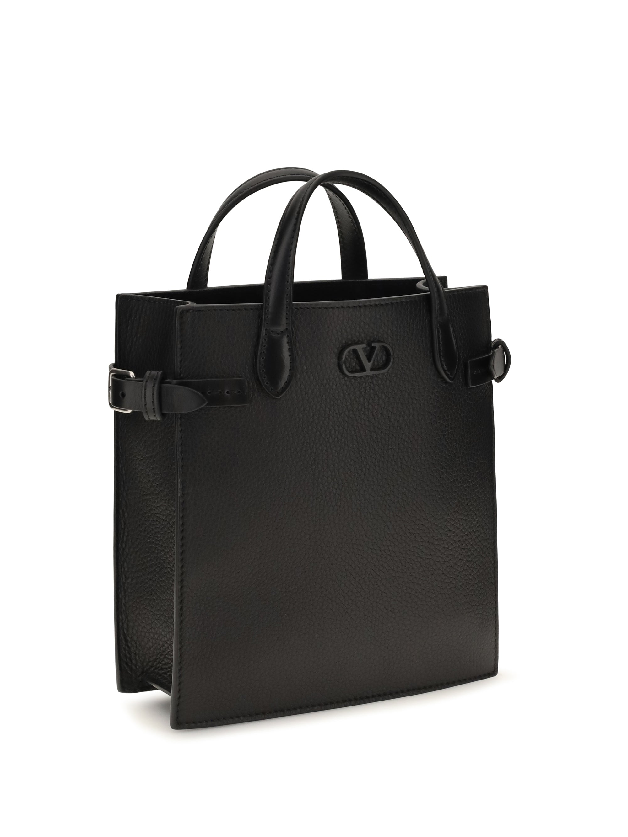 VALENTINO GARAVANI Valentino Garavani Men Small Antibes Grainy Leather Handbag