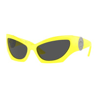 Versace Sunglasses Cat Eye Full Rim, White Frame and Dark Grey Lens VE4450314/87