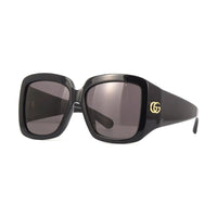 Gucci Sunglasses Square Full Rim, Black Frame and Grey Lens GG1402SA001