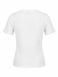 Miu miu Miu Miu Women Pointelle Lace-Trim T-Shirt