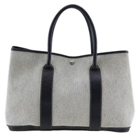 Hermès Garden Party Grey Canvas Tote Bag (Authentic Pre-Loved)