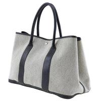 Hermès Garden Party Grey Canvas Tote Bag (Authentic Pre-Loved)