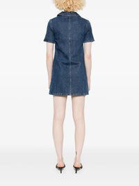 Self-Portrait Women Women`S Blue V-Neck Denim Dress