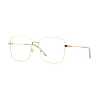 Gucci Gucci Eyeglasses Aviator Full Rim, Gold Frame and Clear Demo Lenses Lens GG0445O001