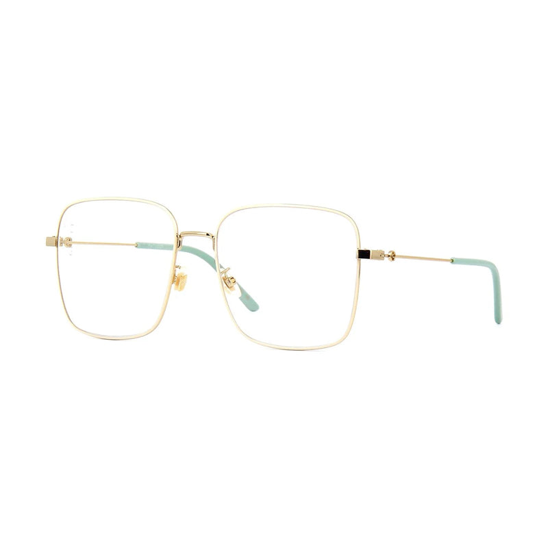 Gucci Gucci Eyeglasses Aviator Full Rim, Gold Frame and Clear Demo Lenses Lens GG0445O001