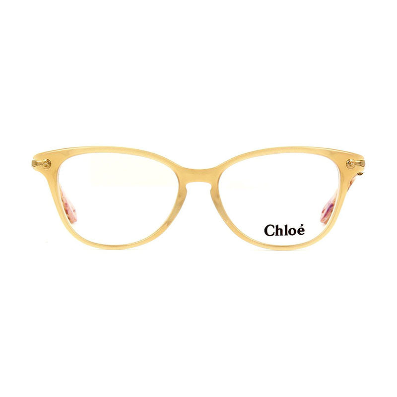 Chloe Eyeglasses Rectangle Full Rim, Sand Frame and Clear Demo Lenses Lens CE2736279