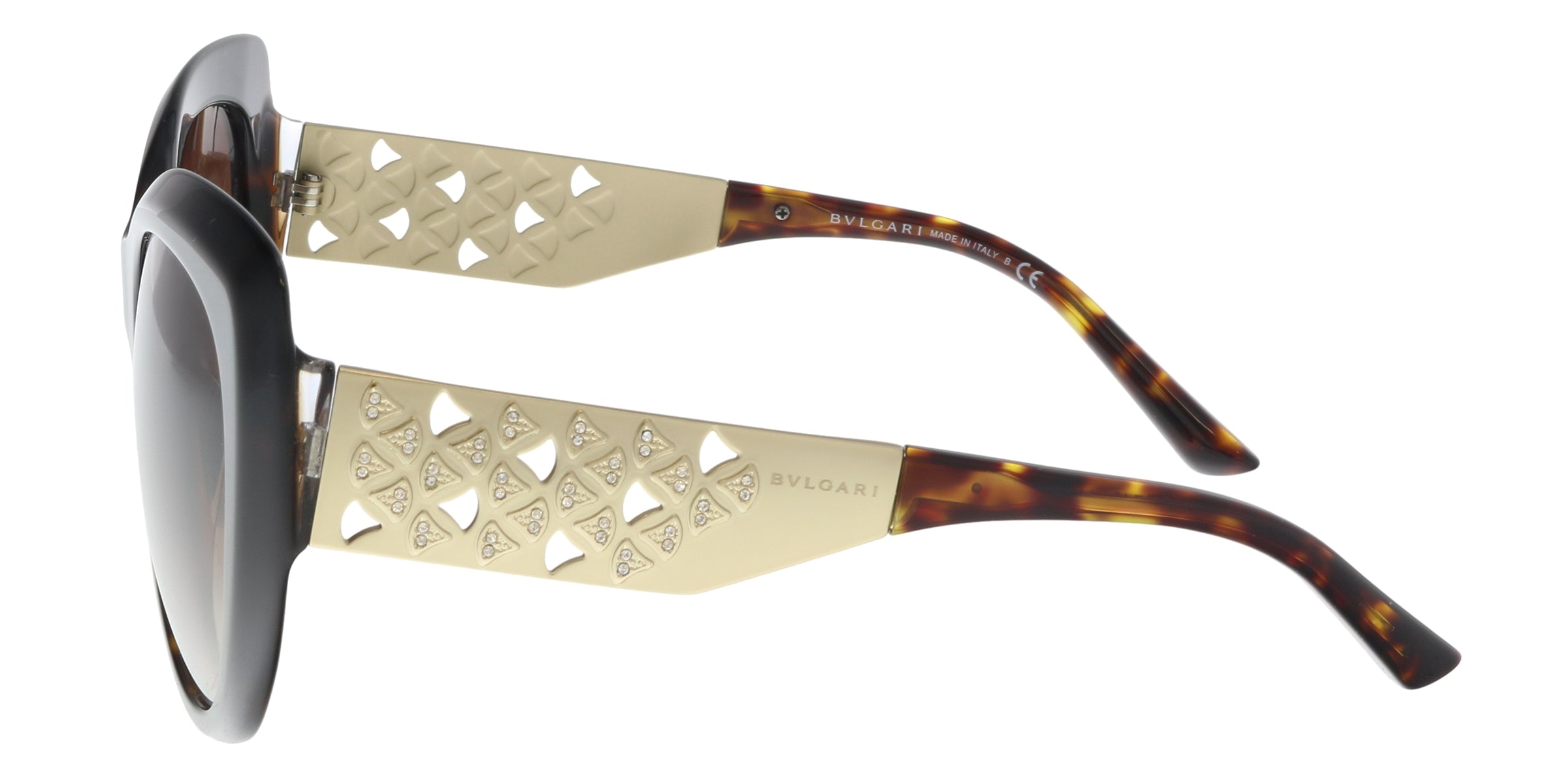 Bulgari Dark Havana Butterfly BV8198B 544113 Sunglasses