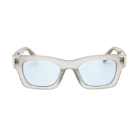 Palm Angels Sunglasses Cat Eye Full Rim, Grey Frame and Light Blue Lens PERI101WESTPORT0940