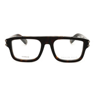 Philipp Plein Eyeglasses Rectangle Full Rim, Shiny Havana Frame and Clear Demo Lenses Lens VPP021M0722