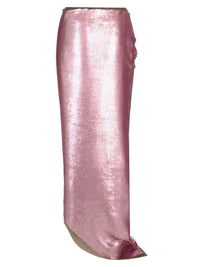 Rick Owens Women Long Skirt In Silk Chiffon With Sequins