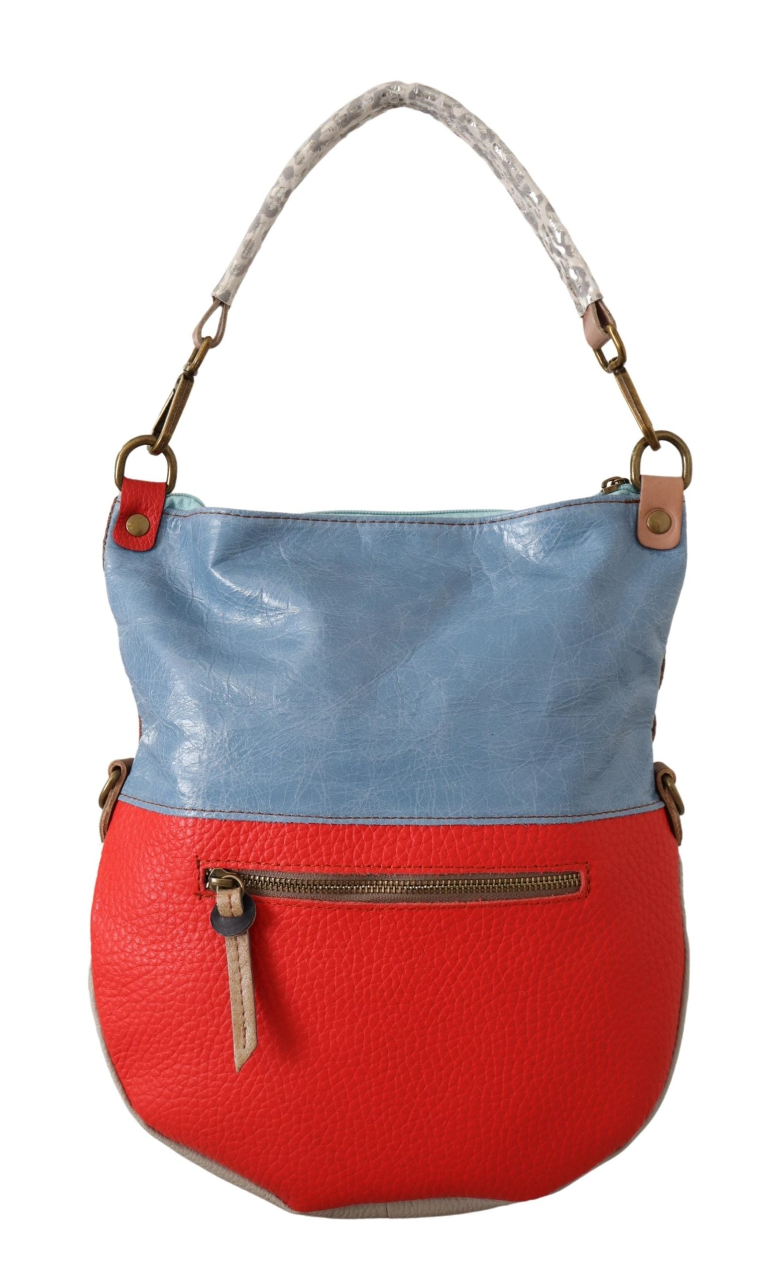 EBARRITO Beige Leather Shoulder Bag