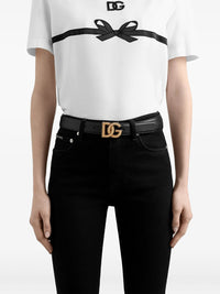 DOLCE & GABBANA Dolce & Gabbana Women Leather Belt With Logo Plaque