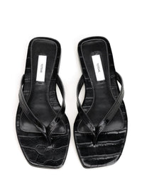Toteme Toteme Women Croco-Embossed Flip Flops
