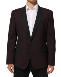 Dolce & Gabbana Dolce & Gabbana Maroon Wool 2 Buttons Suit Jacket Women's Blazer