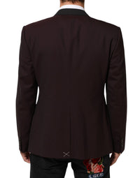Dolce & Gabbana Dolce & Gabbana Maroon Wool 2 Buttons Suit Jacket Women's Blazer