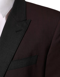 Dolce & Gabbana Dolce & Gabbana Maroon Wool 2 Buttons Suit Jacket Women's Blazer