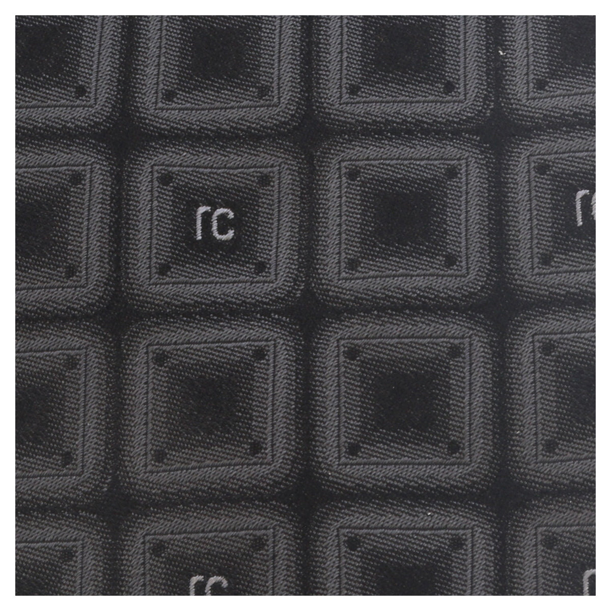 Roberto Cavalli ESZ033 05001 Grey Geometric Square Tie