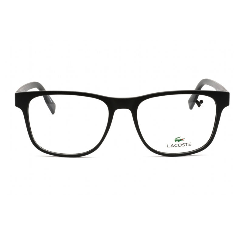 Lacoste Eyeglasses Rectangle Full Rim, Matte Black Frame and Clear Demo Lenses Lens L2898N002