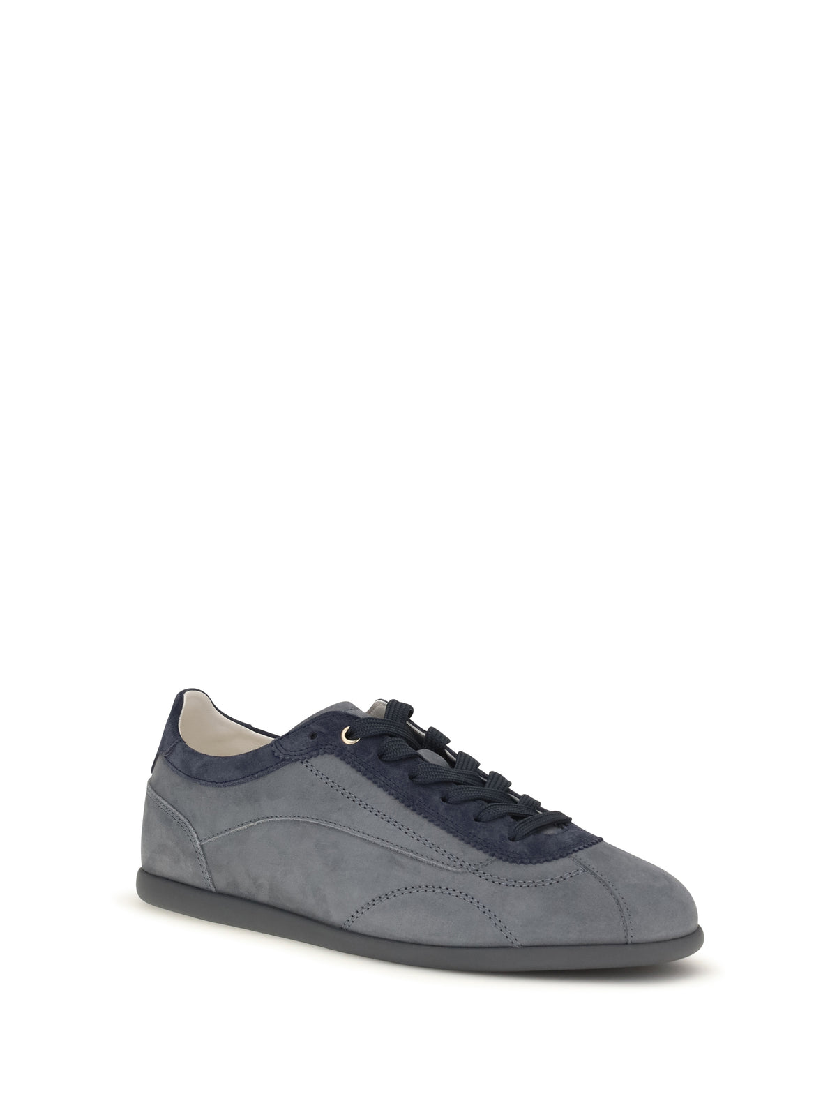 Brunello Cucinelli Men Nubuck And Suede Sneakers With Slim Sole