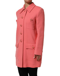Dolce & Gabbana Dolce & Gabbana Pink Buttoned Down Trench Coat Women's Jacket