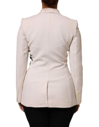 Dolce & Gabbana Dolce & Gabbana Beige Embroidered Single Breasted Women's Jacket