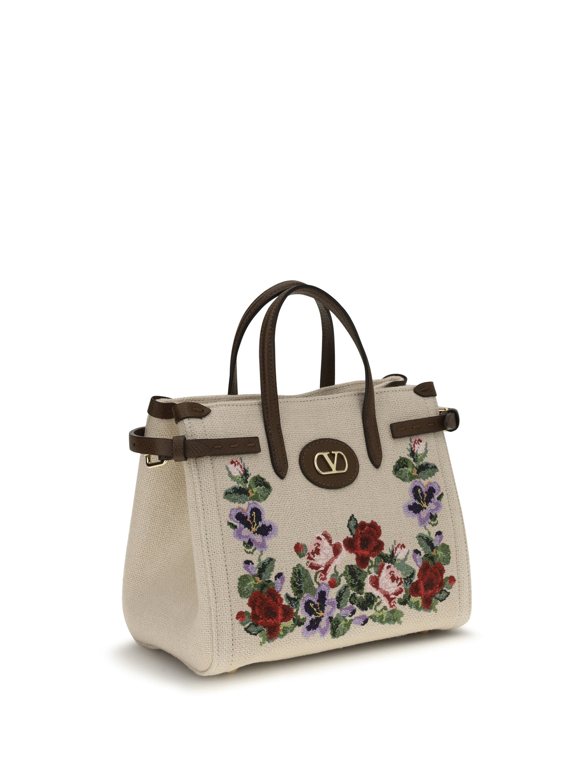 Valentino Garavani Women Antibes Mini Handbag In Embroidered Linen