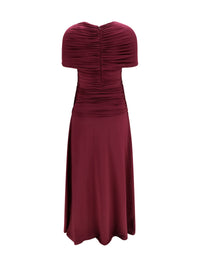 Self-Portrait Women Ruched Midi Dress In Jersey