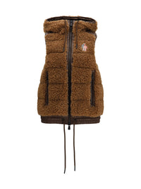 Moncler Grenoble Women Wool-Effect Padded Zip-Up Vest
