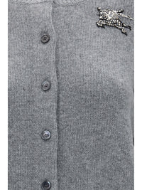 BURBERRY Burberry Women Wool And Cashmere Equestrian Knight Logo Cardigan