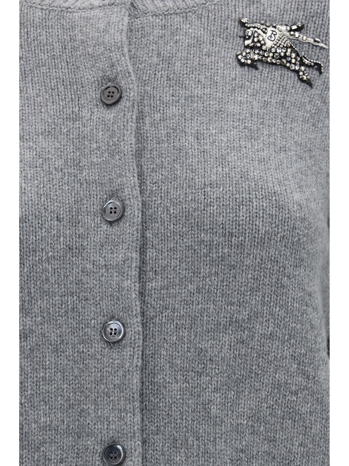 BURBERRY Burberry Women Wool And Cashmere Equestrian Knight Logo Cardigan